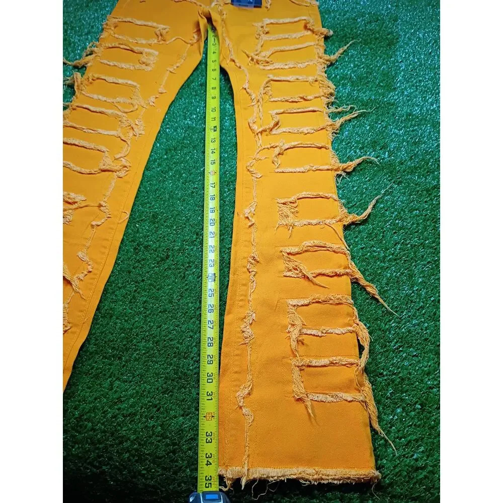Kloud9 New York Orange Stack Fit Jeans - Size 32x38 NWT - Picture 5 of 8